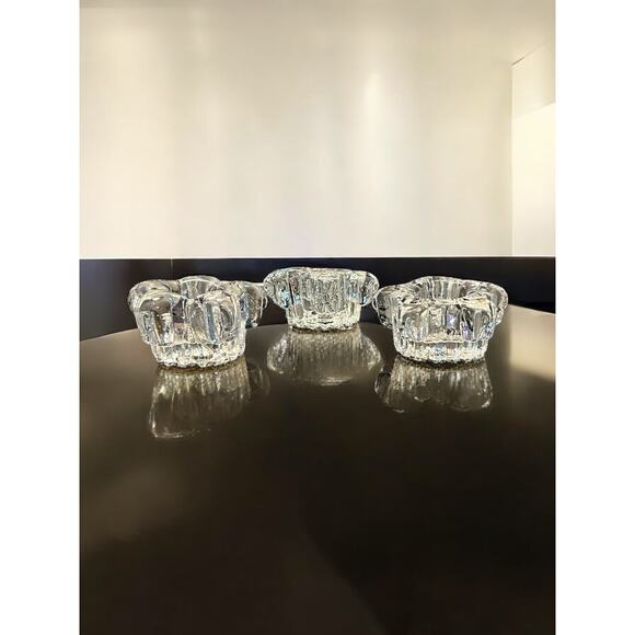 Crystal Star Candle Holders-Set of 3-Vintage-Taper-Table Decor-Wedding-Holiday - Picture 4 of 5